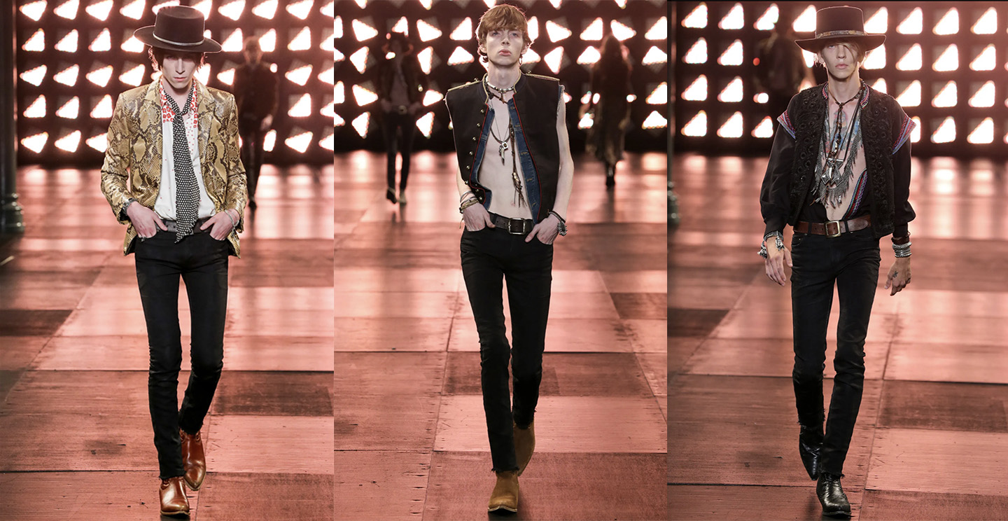 Skinny Jeans - Saint Laurent spring-summer 2015 menswear collection by Hedi Slimane